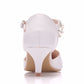 Women's Pointed Toe Ankle Strap Dress Shoes Wedding Party Pump with Pearl