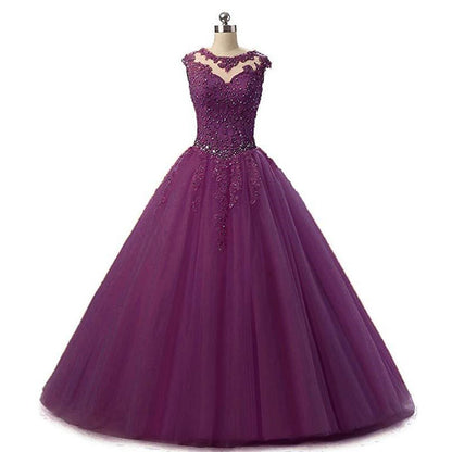 sd-hk Women Prom Gowns Sleeveless Lace Wedding Dress