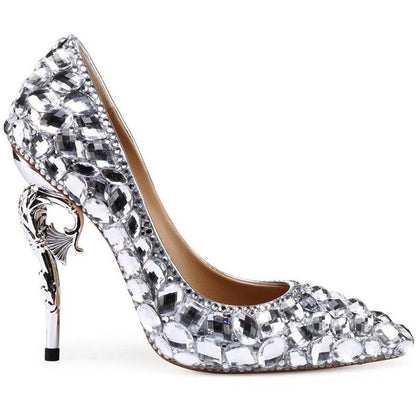 Tucomosi Sea Horse Heel Pointed Toe Wedding Shoes