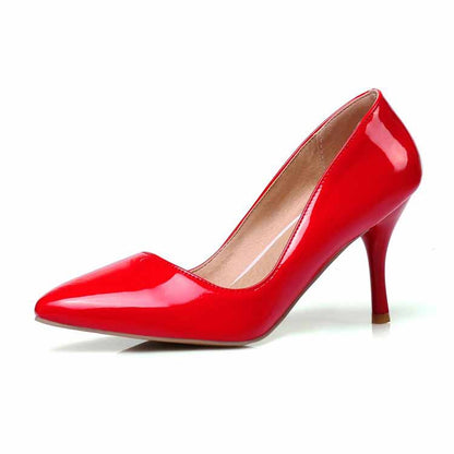 Women Basic Stilettos High Heels Pointed Toe Pumps 8cm