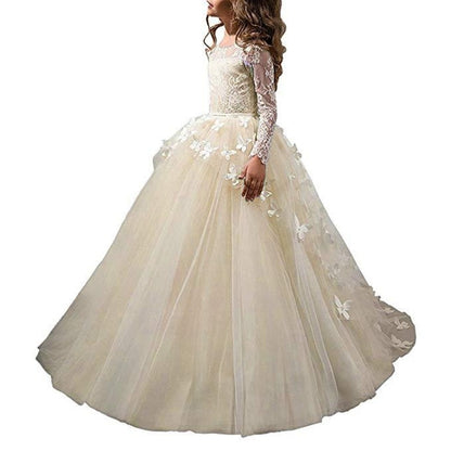 sd-hk Vintage Children Dresses For Wedding Party Formal Ball Gown