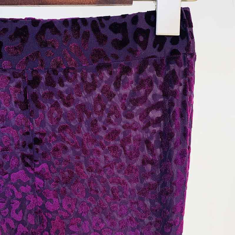 Women Velvet Dark Purple Blazer Pantsuit + Flare Trousers Suit