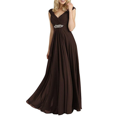 Womens Chiffon Bridesmaid Dress Ball Gown Wedding Evening Dresses