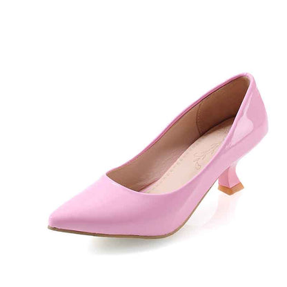 Classic Slip on Dress Shoes 50mm Stilettos Pointed Toe Low Heel Pumps