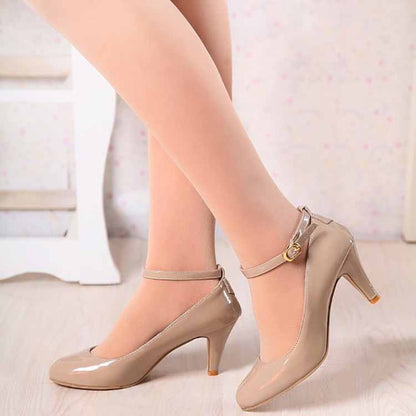 Women Buckle High Heel Pumps Pink | Apricot | Black