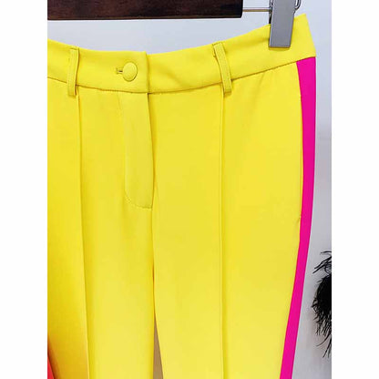 Women Pantsuits Wedding Party Suit + Flare Trousers Colored Suit Two Piece Pantsuits