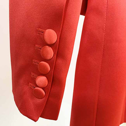 Women Red Bra+ Blazer + Red Shorts 3 Pieces Suit