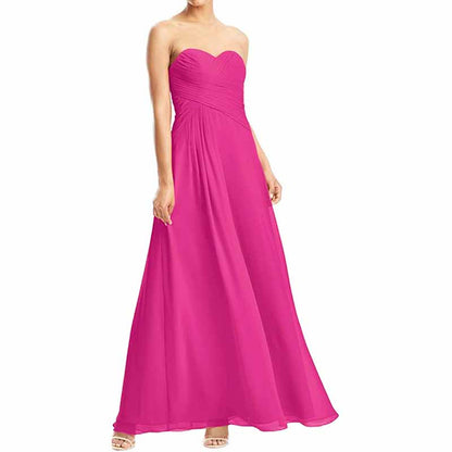 Chiffon Bridesmaid Dress Custom Prom Dress Long Evening Gowns