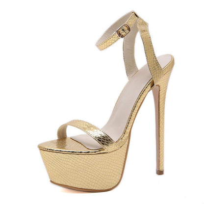 Tucomosi Gold High Heel Stiletto Platform Clubwear Shoes – SD Dresscode ...