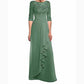 A-Line/Princess Chiffon Lace Scoop Off-the-Shoulder 3/4 Sleeves Floor-Length Mother of the Bride Dresses