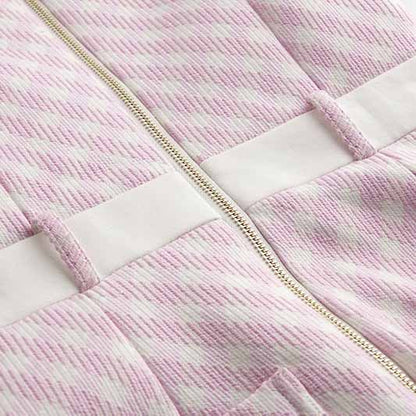 Women Short Sleeves Fitted checkered Mini Bodycon Dress