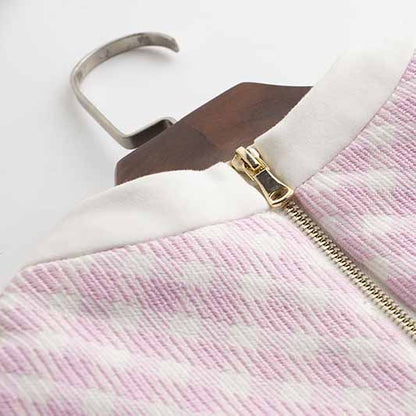 Women Short Sleeves Fitted checkered Mini Bodycon Dress