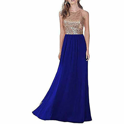 Womens Sequin Top Bridesmaid Dress Cocktail Party Swing Dresses