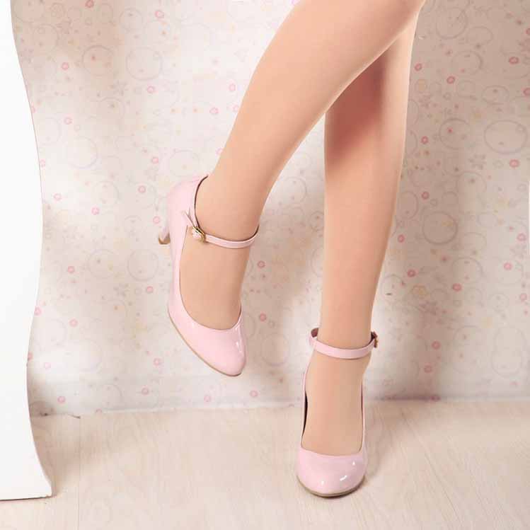 Women Buckle High Heel Pumps Pink | Apricot | Black