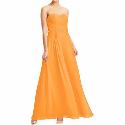 Chiffon Bridesmaid Dress Custom Prom Dress Long Evening Gowns