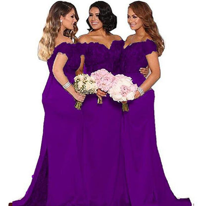 sd-hk Red Evening Maxi Dress Bodycon High Split Bridesmaid Dress