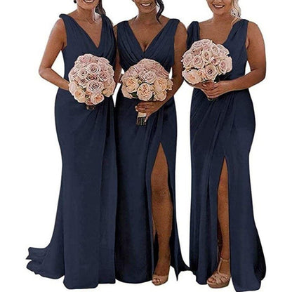 Chiffon Bridesmaid Dress Long Formal Evening Prom Party Gown