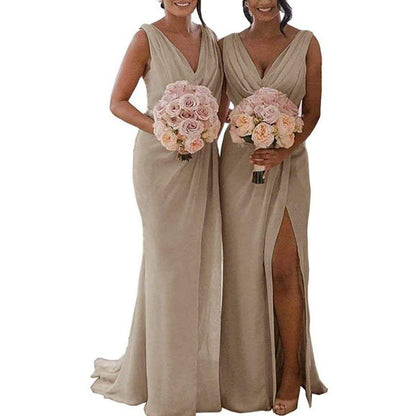 Chiffon Bridesmaid Dress Long Formal Evening Prom Party Gown