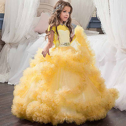 Flower Girl Dresses Tiers Tulle Ball Gown Little Girl Wedding Dresses Little Girls Gowns