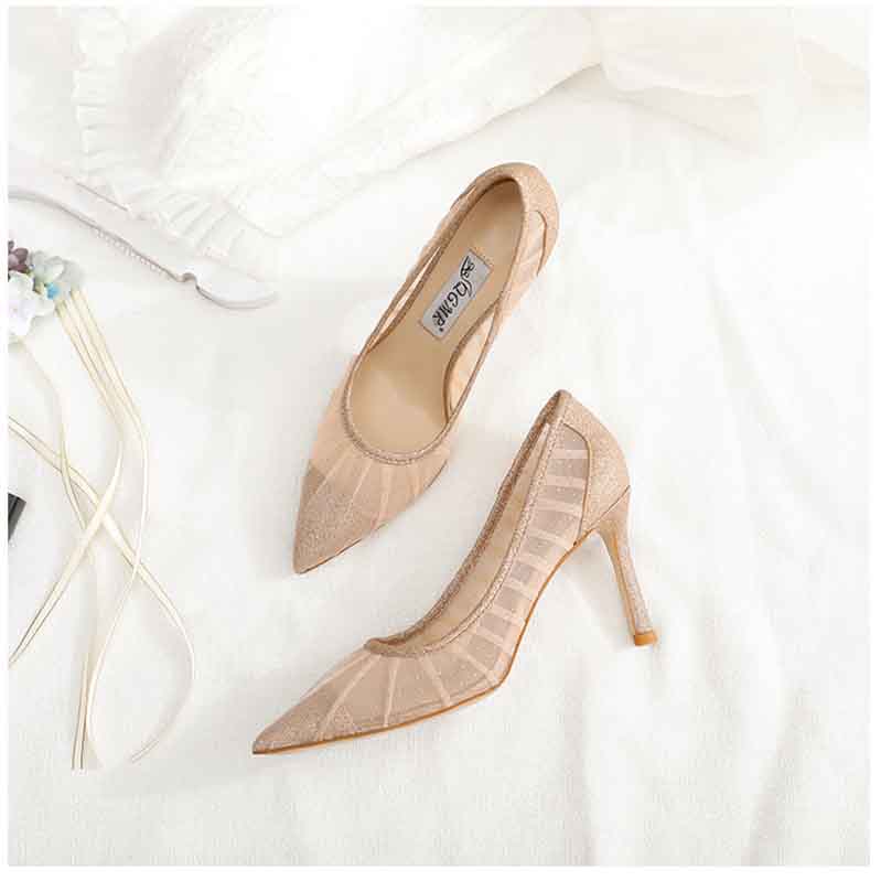 Pointed Toe High Heels Women Pumps Transparent Party Wedding Shoes