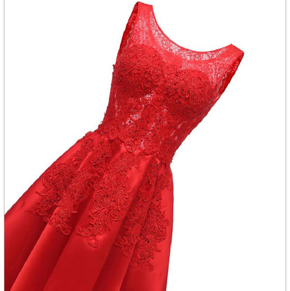 sd-hk Red Prom Dress Sleeveless Bodycon Bridesmaid Dress