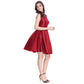 sd-hk Red Little Party Skirts  Sleeveless High Waist Prom Dress Short