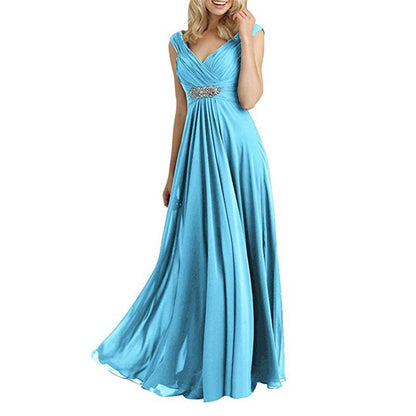 Womens Chiffon Bridesmaid Dress Ball Gown Wedding Evening Dresses