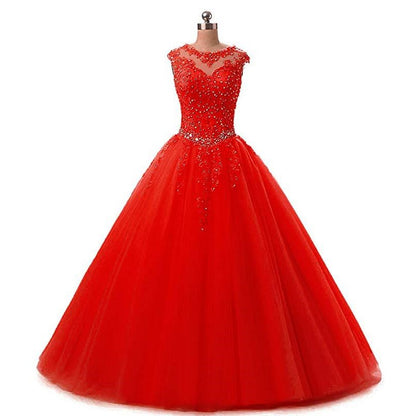 sd-hk Women Prom Gowns Sleeveless Lace Wedding Dress