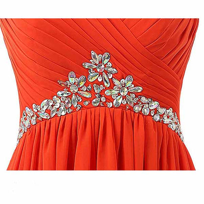 Women Wedding Gowns Sleeveless Long Bridesmaid Dress Custom Colors