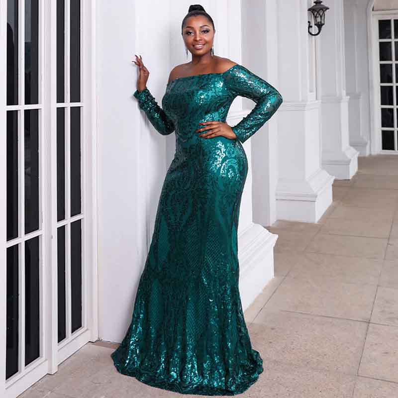 plus size green sequin dress Short by Cinderella Divine CH190C Turn heads at your next evening occasion in this sequin dress exclusive to Luxe New Arrivals Wholesale Evening Dresses