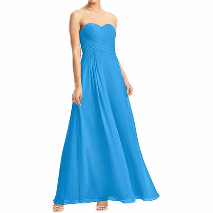 Chiffon Bridesmaid Dress Custom Prom Dress Long Evening Gowns