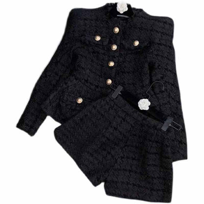 Womens Formal Skirt Two Piece Suit + Mini Skirt Fashion Set Long Sleeves