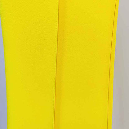 Women's Yellow Pantsuit Blazer+High Waisted Flare Pants Suit Wedding Pantsuit