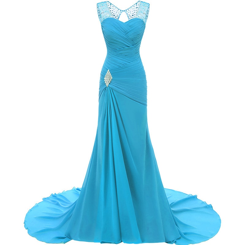 Stunning Aqua Maxi Dress by sd-hk, perfect for evening long dresses for weddings with elegant detailing and a flattering silhouette