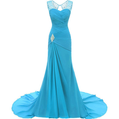 Stunning Aqua Maxi Dress by sd-hk, perfect for evening long dresses for weddings with elegant detailing and a flattering silhouette