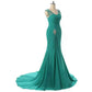 Elegant sd-hk evening long dresses for weddings in teal with intricate beading and a flattering silhouette