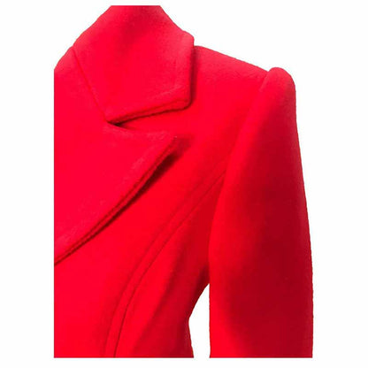 Womens Long Winter Coats Outfits Woolen Coatdress for Wedding Guests Bride Wind-breaker