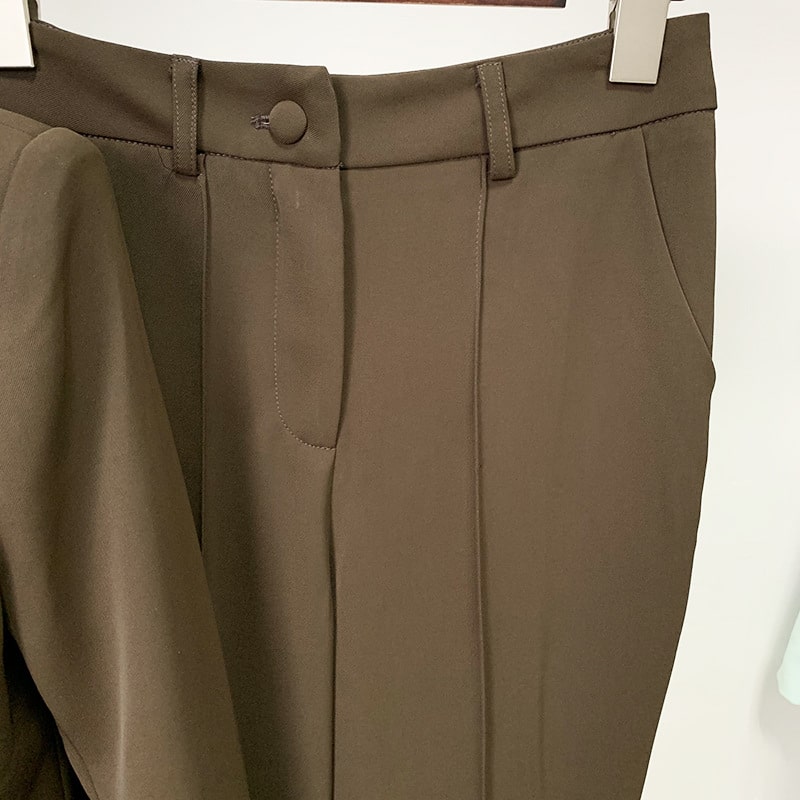 Women Fashion Pants Suit Blazer + Flare Trousers Two Piece Pantsuits