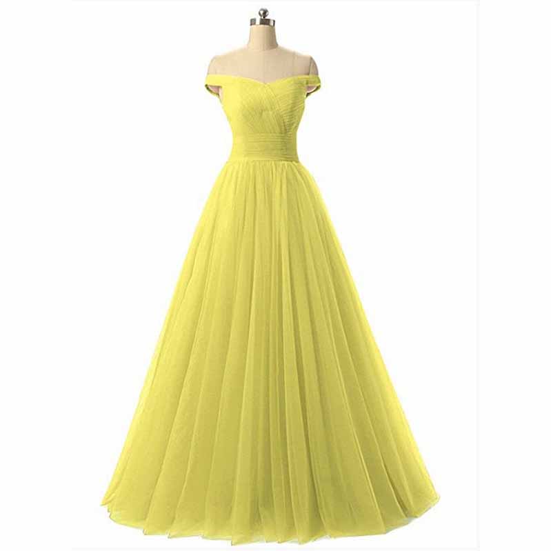 Women's Long Off Shoulder Prom Dress Evening Party Ball Gown