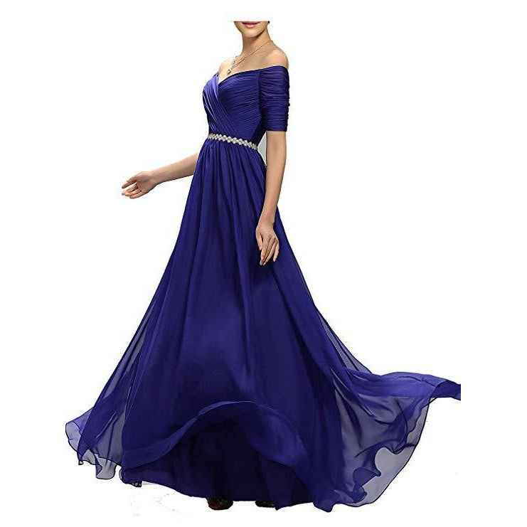 sd-hk Womens Off Prom Bridesmaid Dress Long Aline Evening Gown