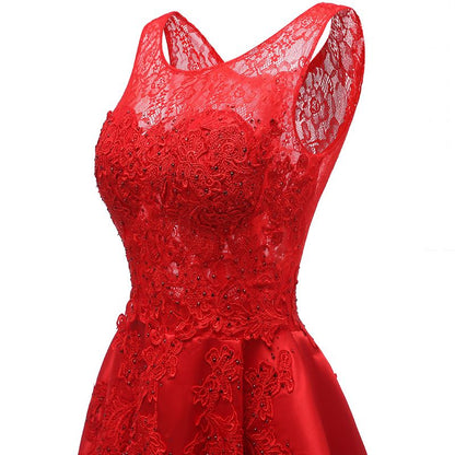 sd-hk Red Prom Dress Sleeveless Bodycon Bridesmaid Dress