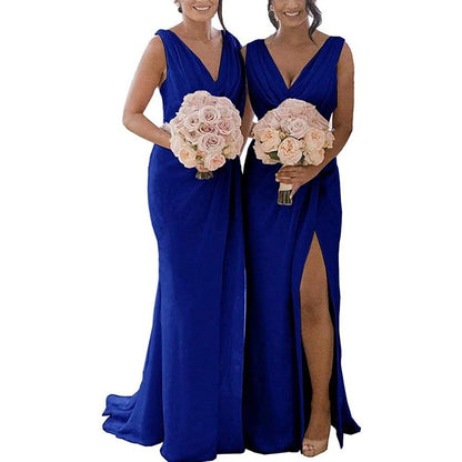 Chiffon Bridesmaid Dress Long Formal Evening Prom Party Gown