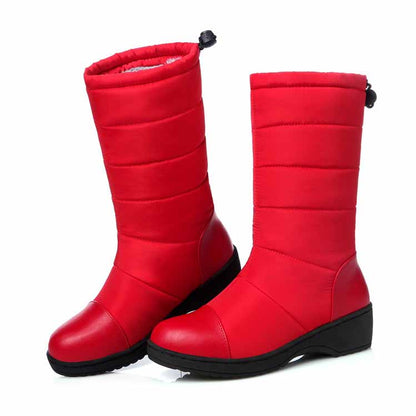 Women Winter Snow Boots Warm Mid-calf Boots Anti-Slip Waterproof Winter Booties