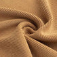 Women Camel Ribbed-knit Short-sleeve Dress V-neck Cockail Dress