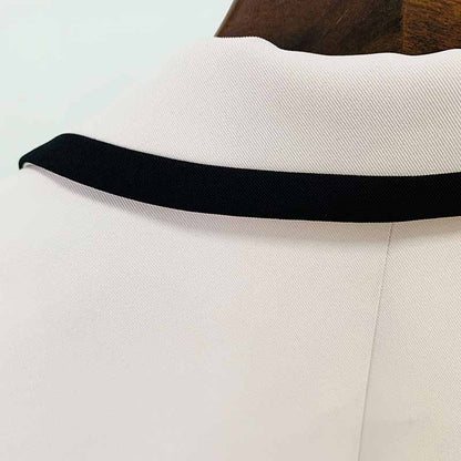 Women's One Button Medium Length Slim Fitting Coat Blazer Jacket