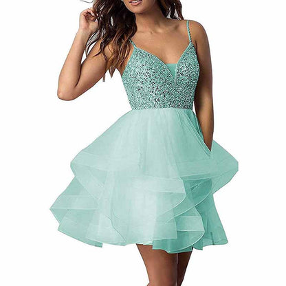 Women's Tulle Gala Prom Dress Short Homecoming Cocktail Gowns