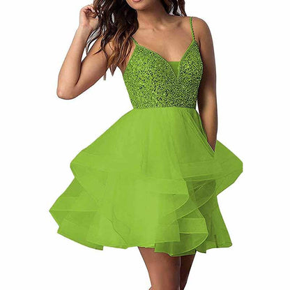 Women's Tulle Gala Prom Dress Short Homecoming Cocktail Gowns
