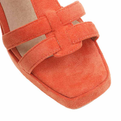 Women's Suede Shoes Platform Heels Sandals Wedge Chunky Heels