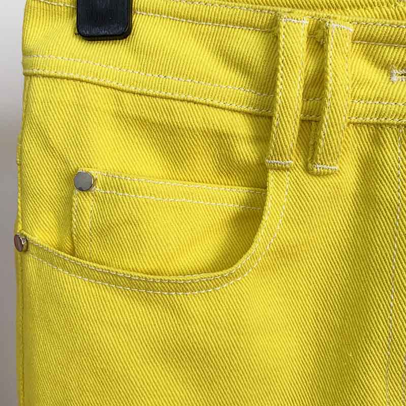 Women's Yellow Skinny Jeans Slim Fit Jeans & Denim Pants