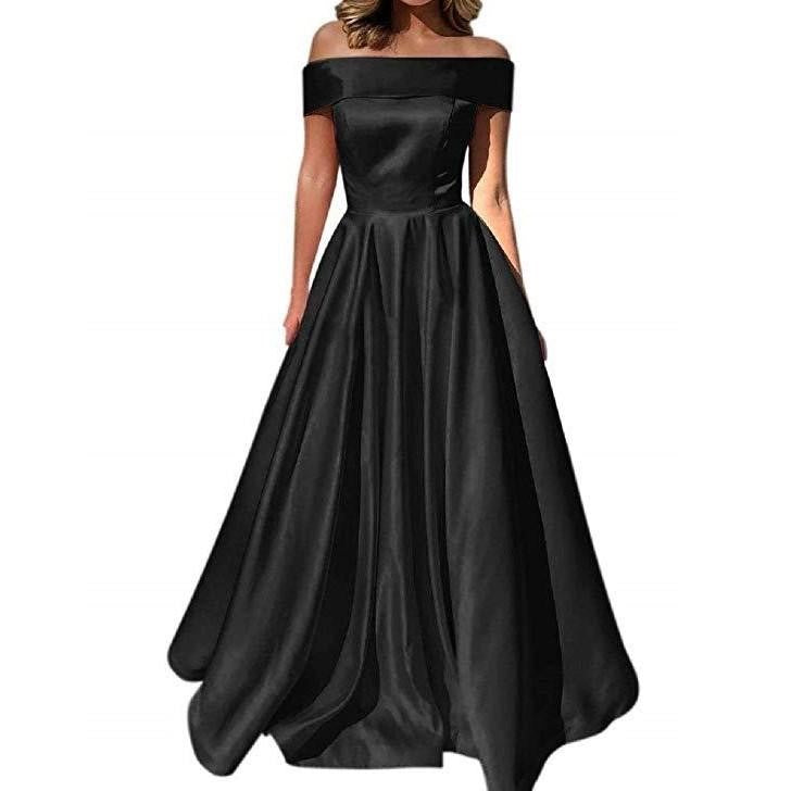 sd-hk Elegant Prom Dress Off Shoulder Evening Party Dress